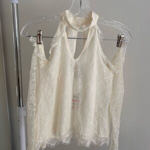 American Rag Cream Lace Top